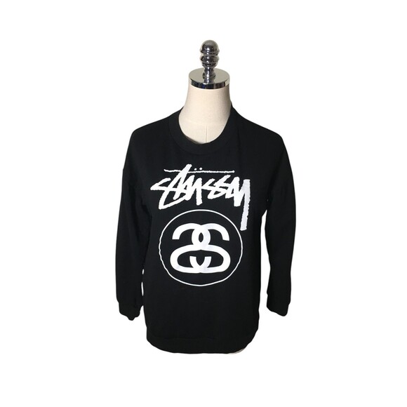 Stussy Sweatshirt Women's Size XS Black Cotton Blend - Picture 1 of 5